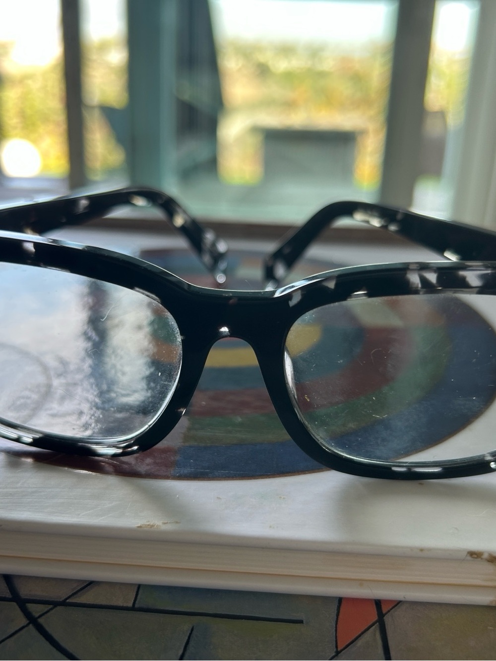 Prada Black and White Pattern Men's Acetate Glasses